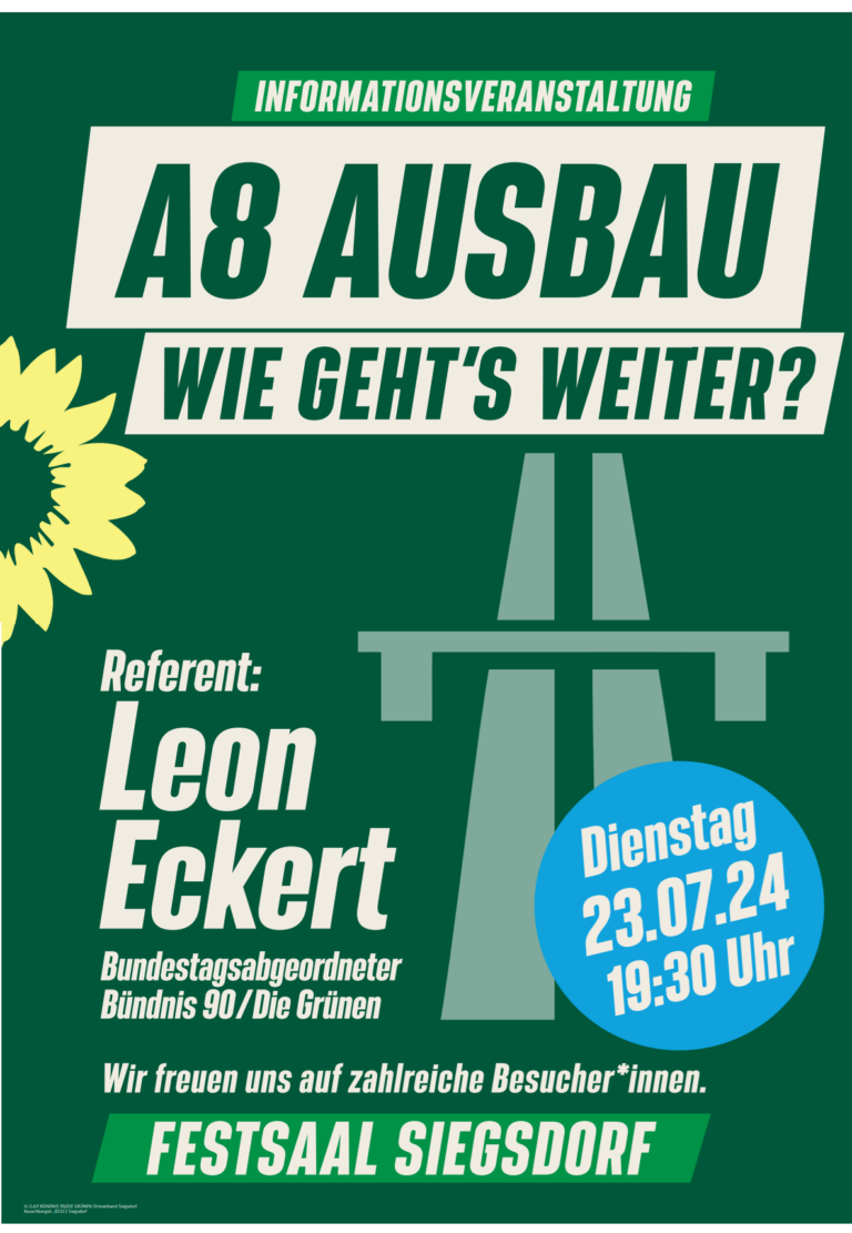 Leon Eckert beim OV Siegsdorf:  Wie geht es weiter mit dem Ausbau der A8?